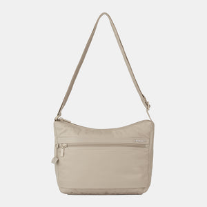 Harpers Shoulder Bag in Cashmere Beige with strap extended