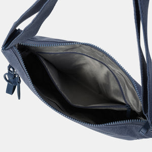 Interior of the Harpers Shoulder Bag in Vintage Indigo (jean like fabric)