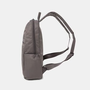 Side of the Vogue XXL 14" laptop backpack in sepia (taupe)