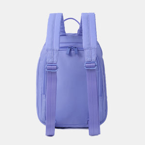 Back view of the Vogue small backpack in Jacaranda Blue