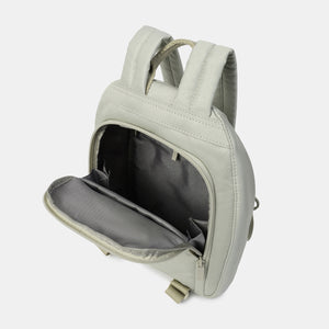 Interior view of the Vogue small backpack in Willow Grey 