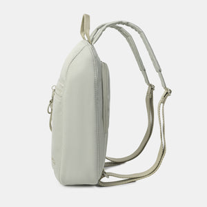 Side view of Vogue small backpack in Willow Grey 