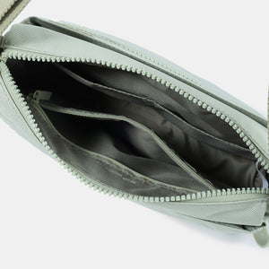 Interior of the Eye RFID shoulder bag in willow grey