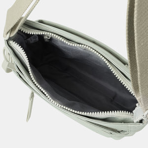 Interior of the Orva RFID Crossbody in willow grey