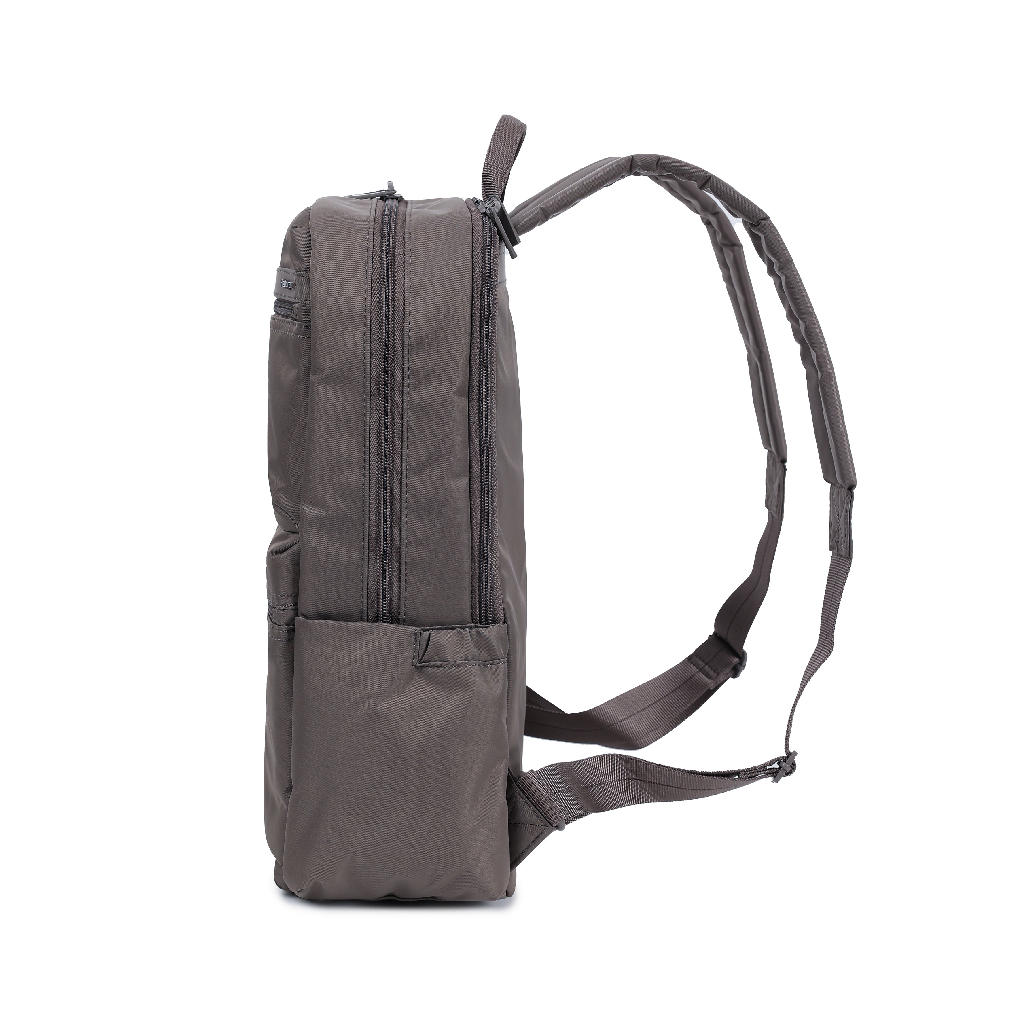 Side view of Hedgren AVA 15." Laptop Backpack in Sepia