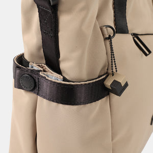 Side pocket on Hedgren Galactic Tote Bag in Stone Beige