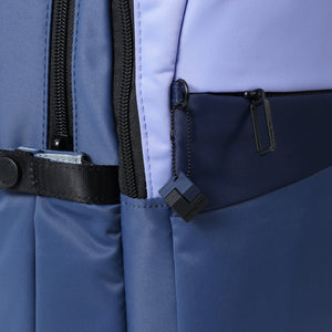 Side pocket on Hedgren's COSMOS Backpack in Blue Mix