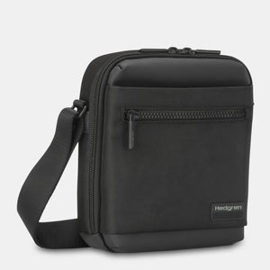 Front angled view of Hedgren's APP Crossbody in Black