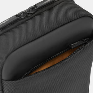 Front pocket on Hedgren's APP Crossbody in Black