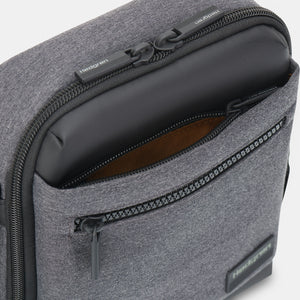 Front pocket on Hedgren's APP Crossbody in Stylish Grey