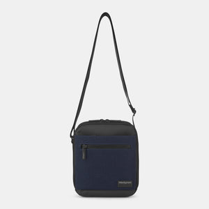 Hedgren's APP crossbody in Elegant Blue with strap extended