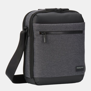 Front angled view of Hedgren's INC Crossbody in Stylish Grey