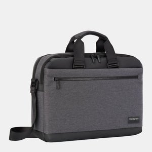 Front angled view of Byte Laptop Bag in Stylish Grey