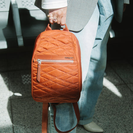 Vogue RFID Backpack Brandy Brown